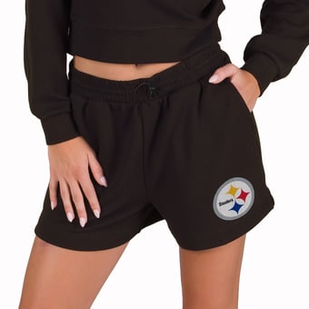 Women's Concepts Sport  Black Pittsburgh Steelers Kingston Knit Lounge Short