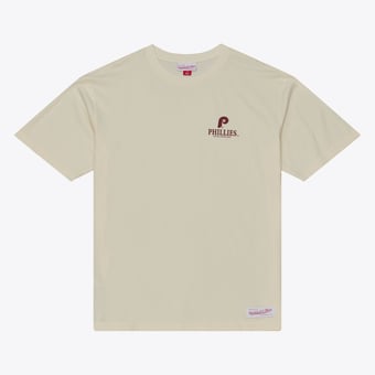 Men's Mitchell & Ness Cream Philadelphia Phillies Core Essentials T-Shirt
