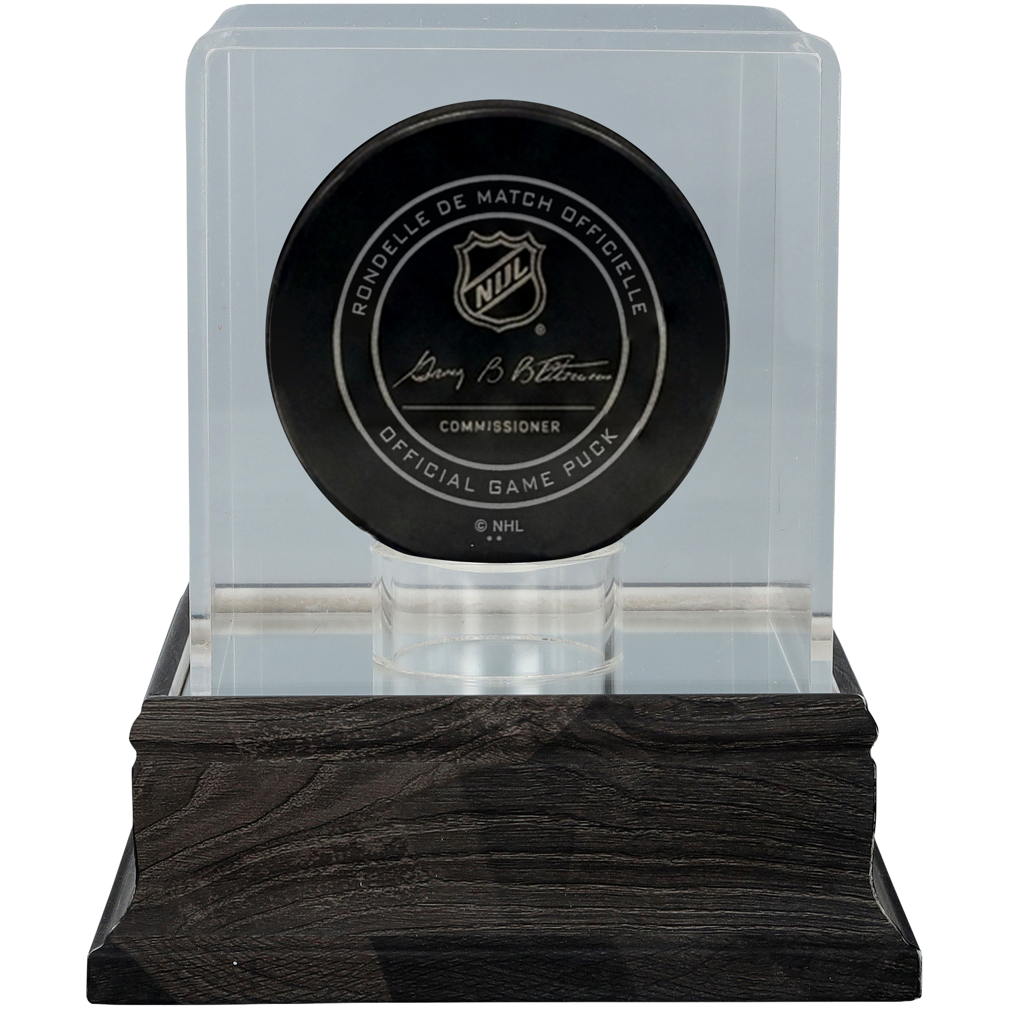 NHL Charcoal Hockey Puck Display Case - UV Protected