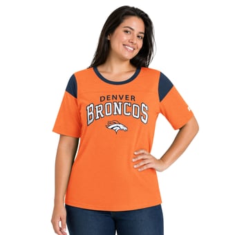 Women's Starter  Orange Denver Broncos Plus Size Linebacker Slub T-Shirt