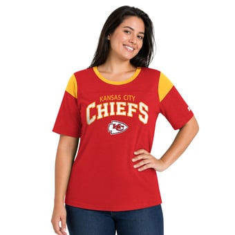 Women's Starter  Red Kansas City Chiefs Plus Size Linebacker Slub T-Shirt