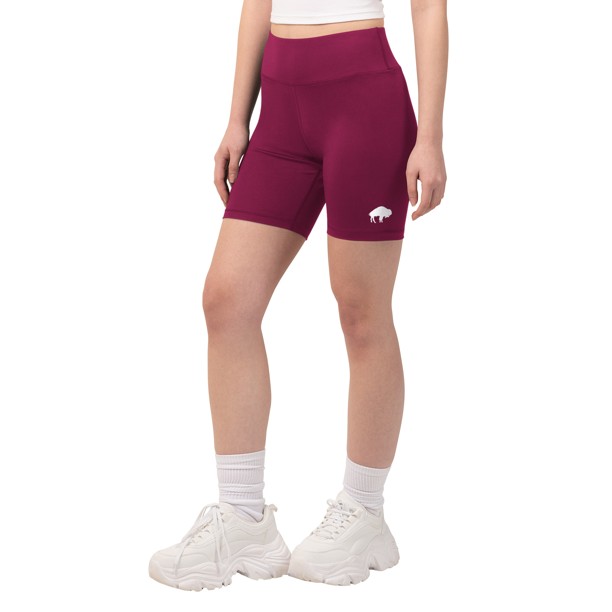 Women's Starter Maroon Buffalo Bills Vintage Logo Biker Shorts