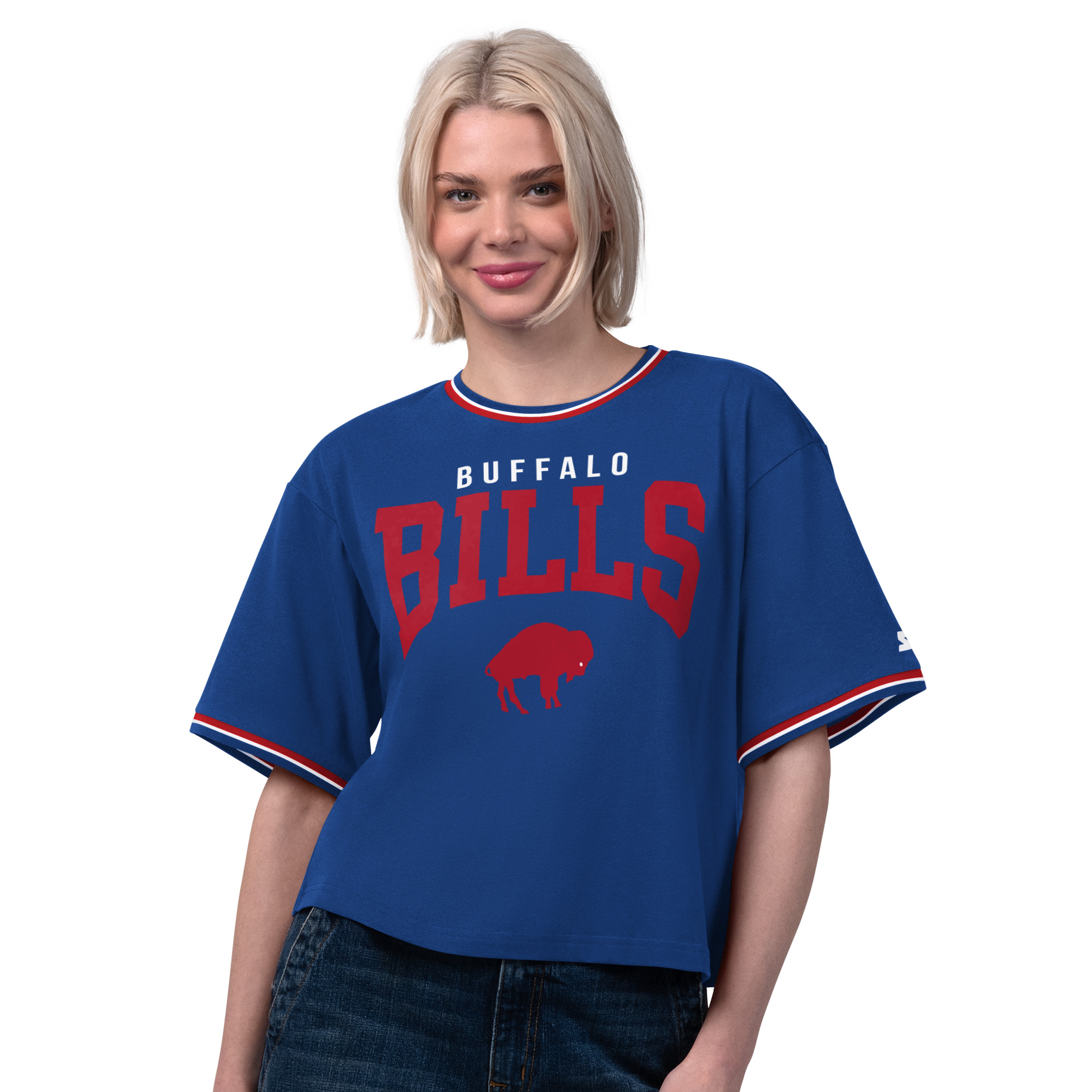 Women's Starter Royal Buffalo Bills Vintage Ace Cropped T-Shirt
