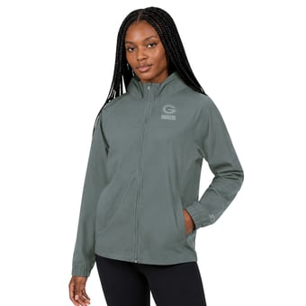 Women's Starter  Green Green Bay Packers Athleisure Lightweight Full-Zip Raglan Jacket