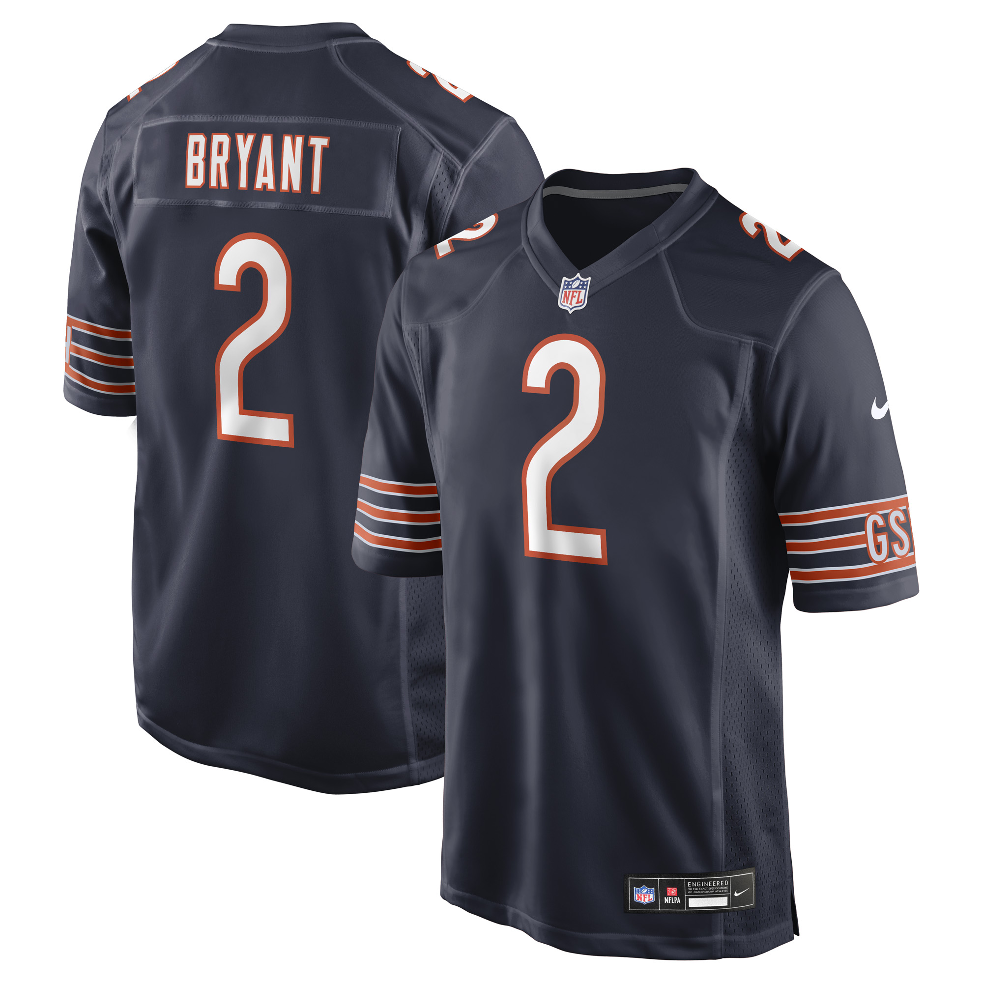 Men's Nike Coby Bryant Navy Chicago Bears Team Game Jersey