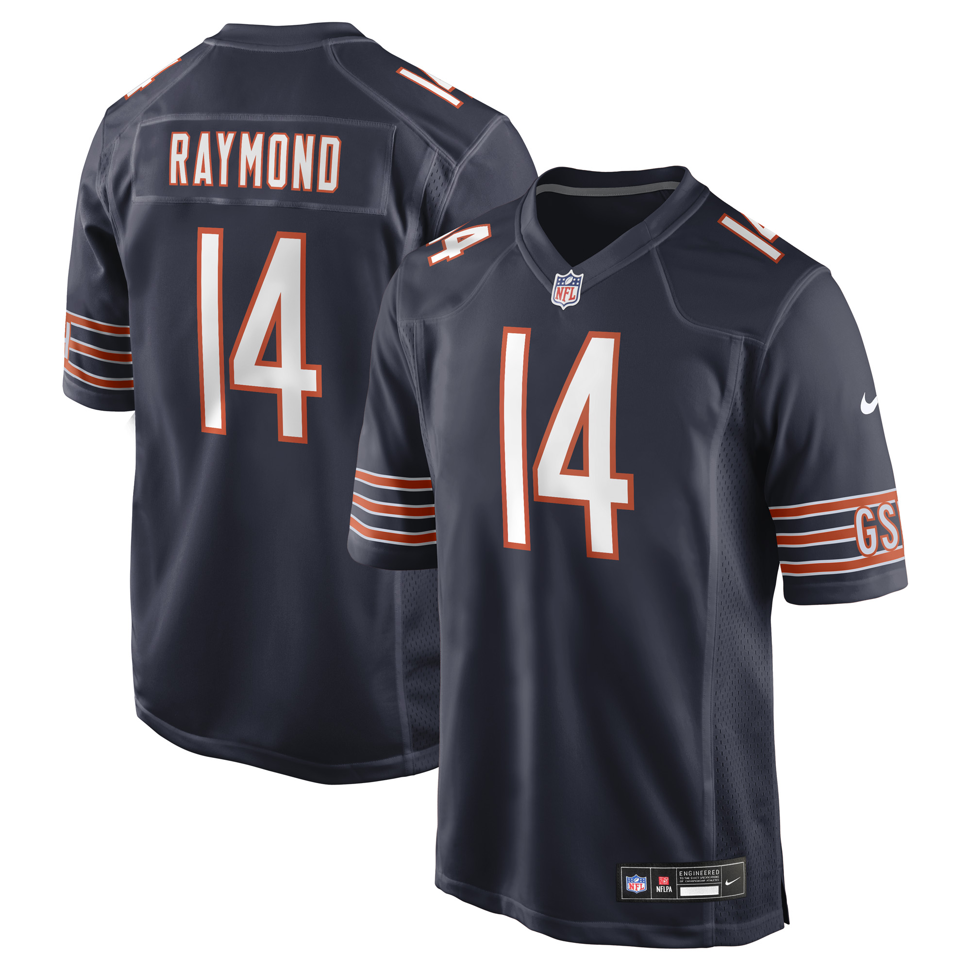 Men's Nike Kalif Raymond Navy Chicago Bears Team Game Jersey