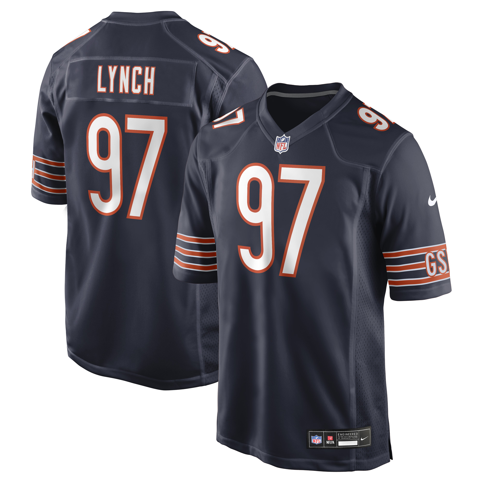 Men's Nike James Lynch  Navy Chicago Bears Team Game Jersey