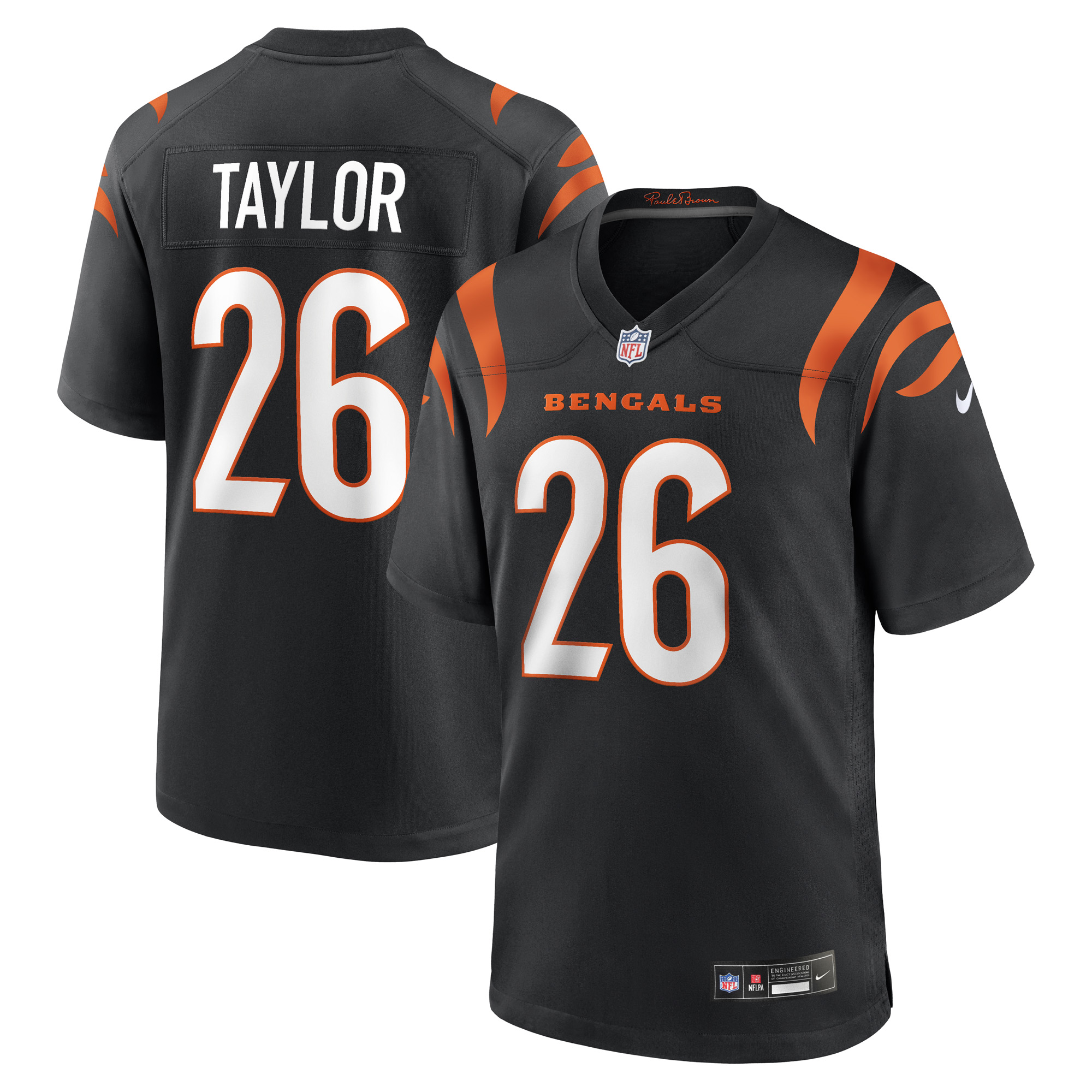 Men's Nike Ja'Sir Taylor  Black Cincinnati Bengals Team Game Jersey