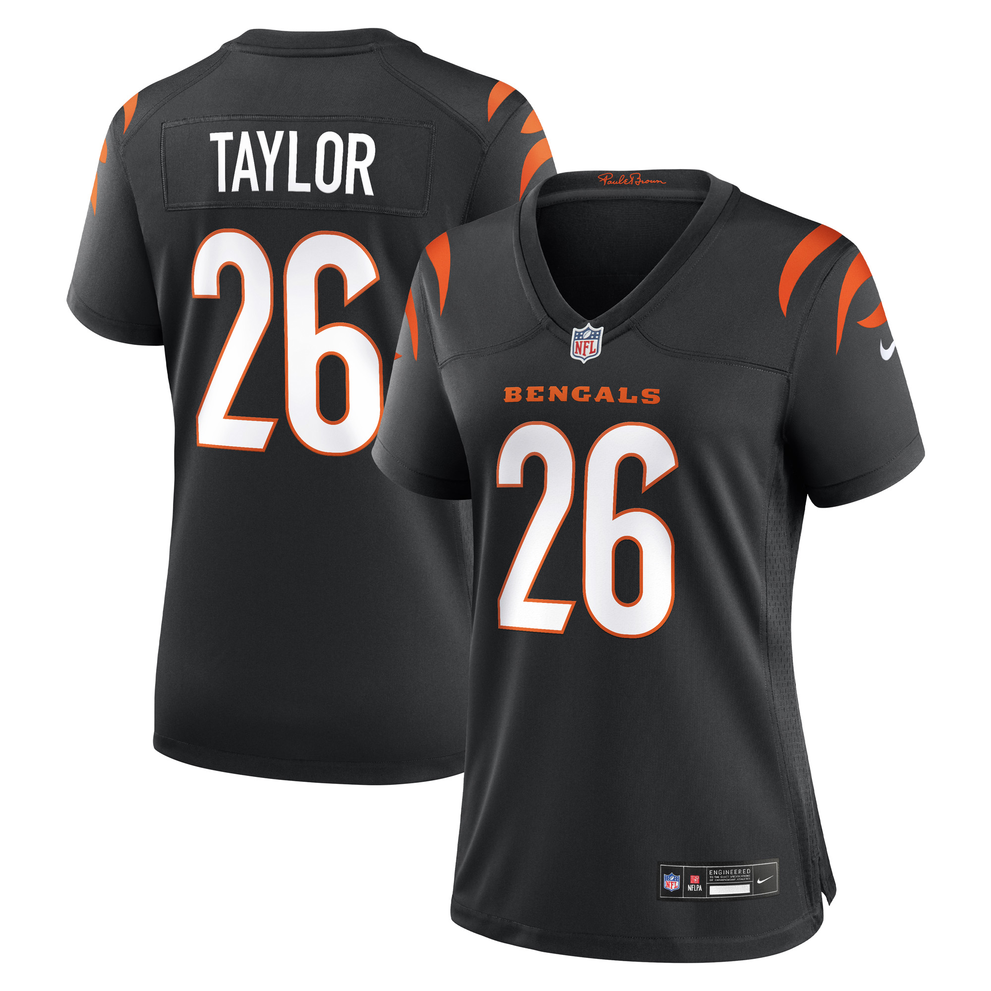 Women's Nike Ja'Sir Taylor  Black Cincinnati Bengals Team Game Jersey