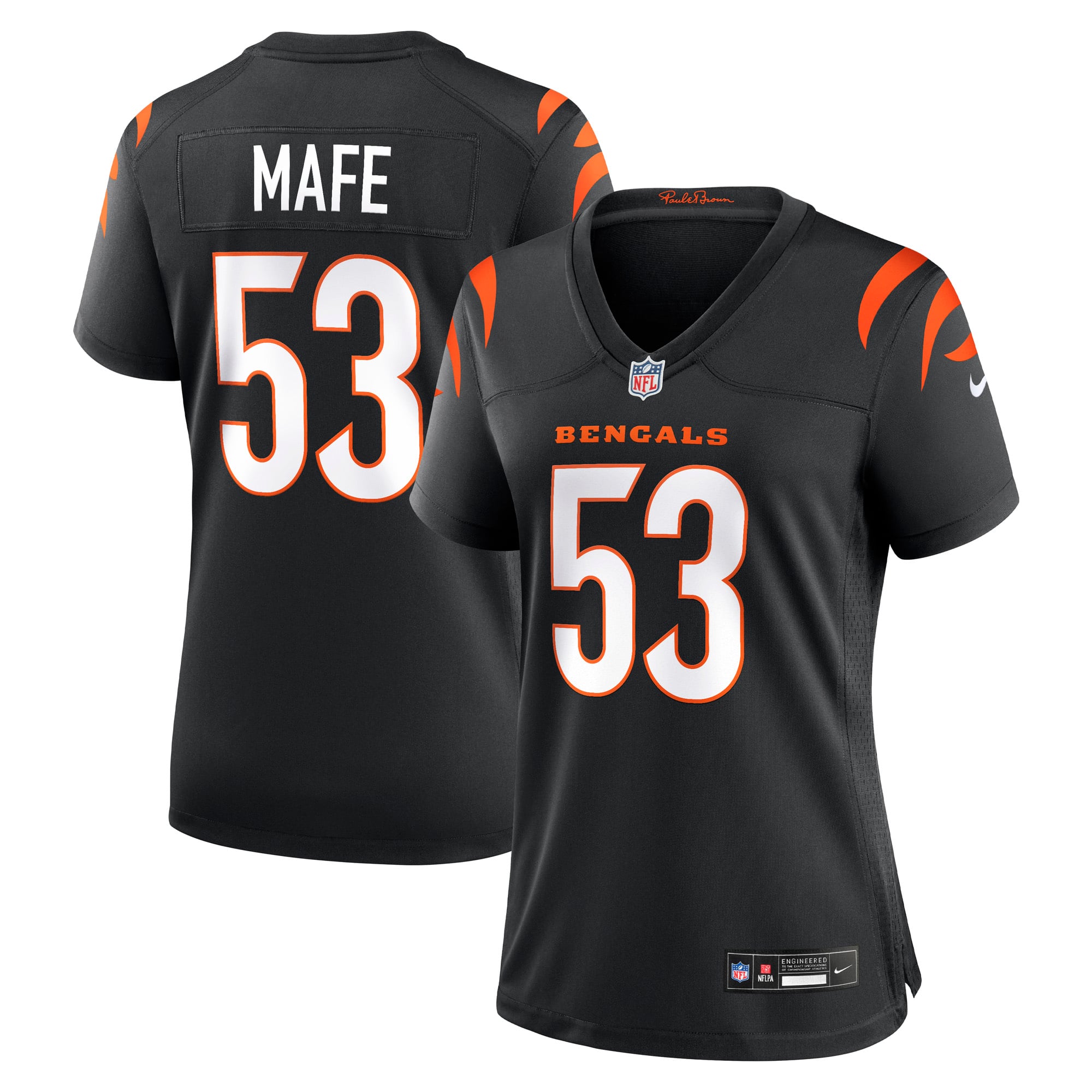 Women's Nike Boye Mafe Black Cincinnati Bengals Team Game Jersey