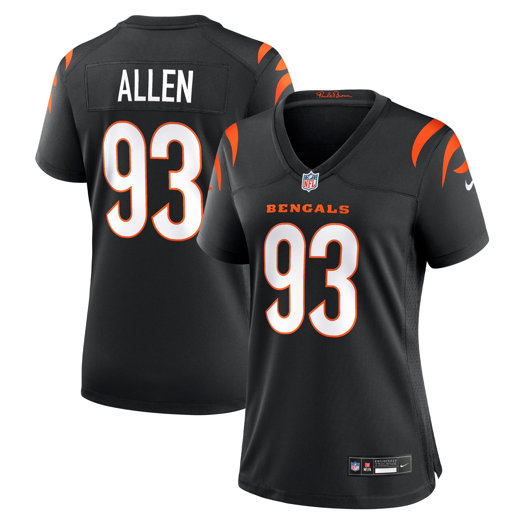 Women's Nike Jonathan Allen  Black Cincinnati Bengals Team Game Jersey