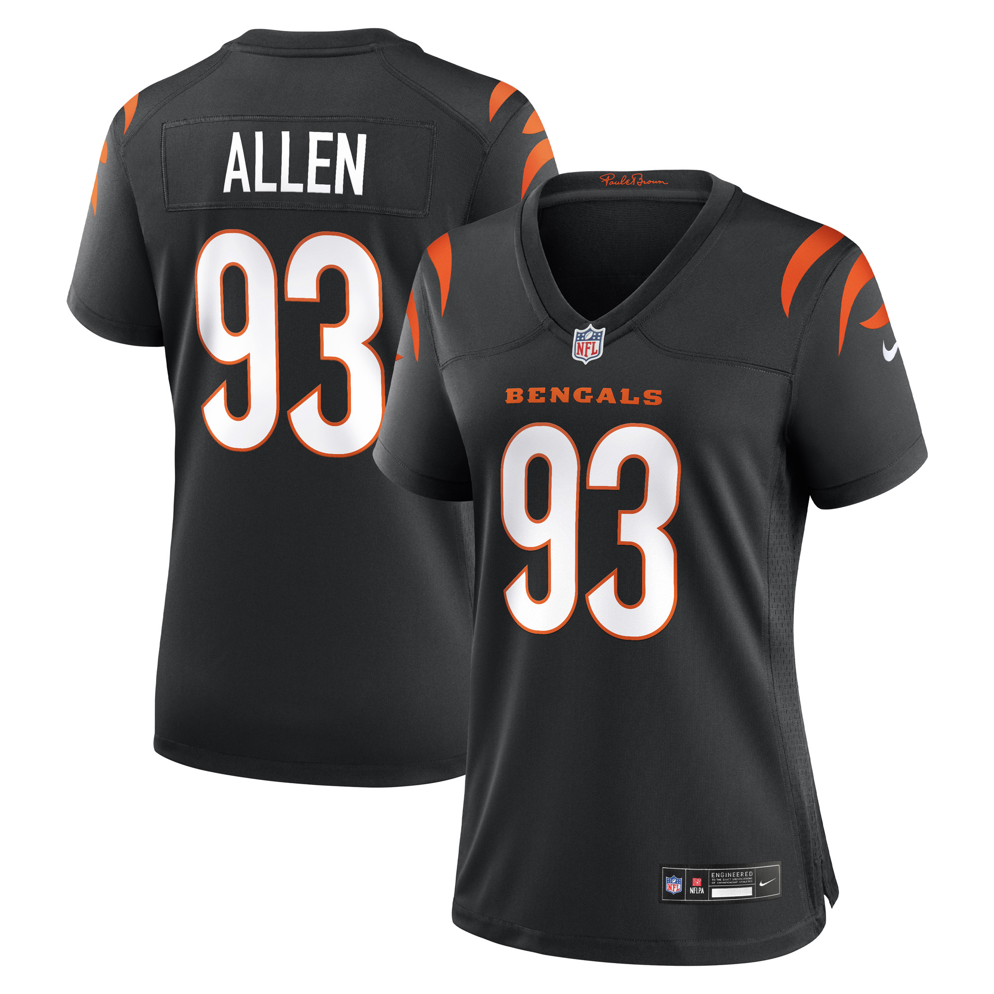 Women's Nike Jonathan Allen Black Cincinnati Bengals Team Game Jersey