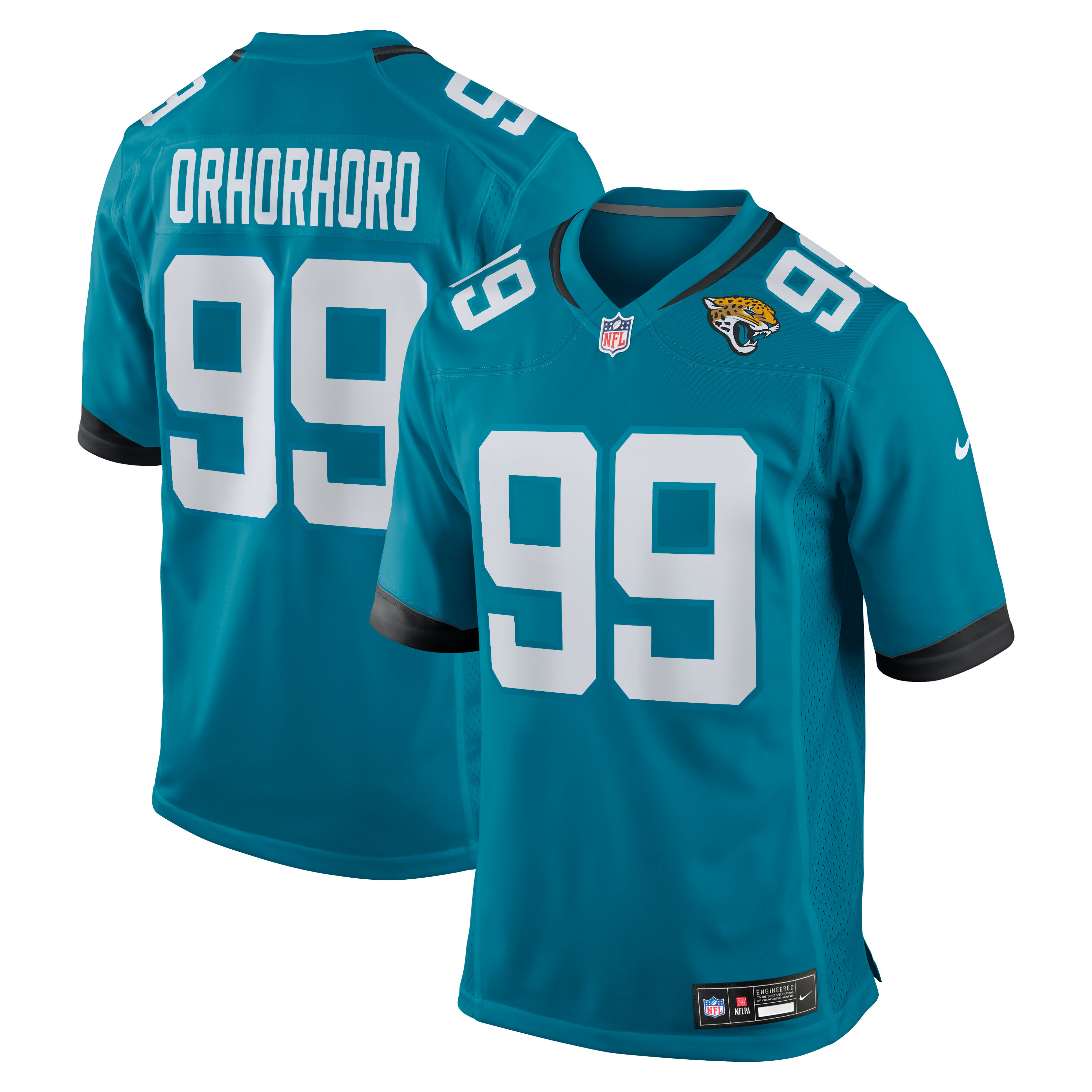 Men's Nike Ruke Orhorhoro Teal Jacksonville Jaguars Team Game Jersey
