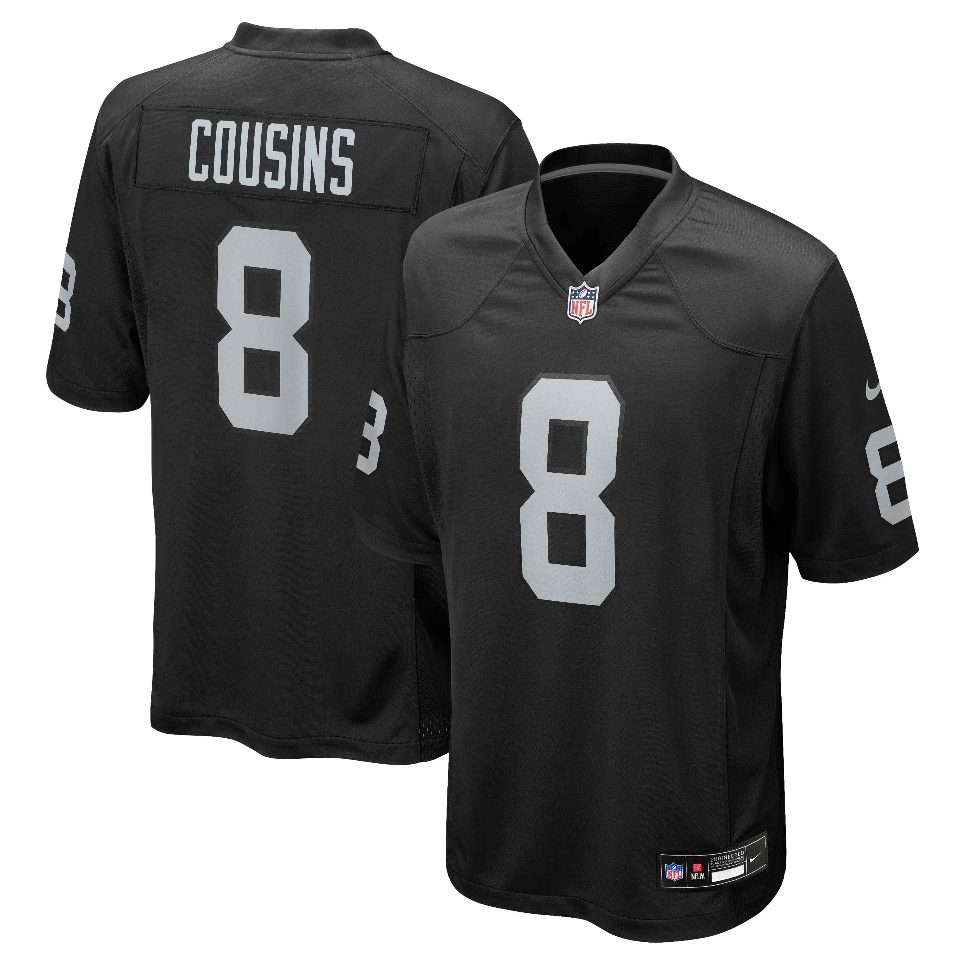 Men's Nike Kirk Cousins  Black Las Vegas Raiders Team Game Jersey