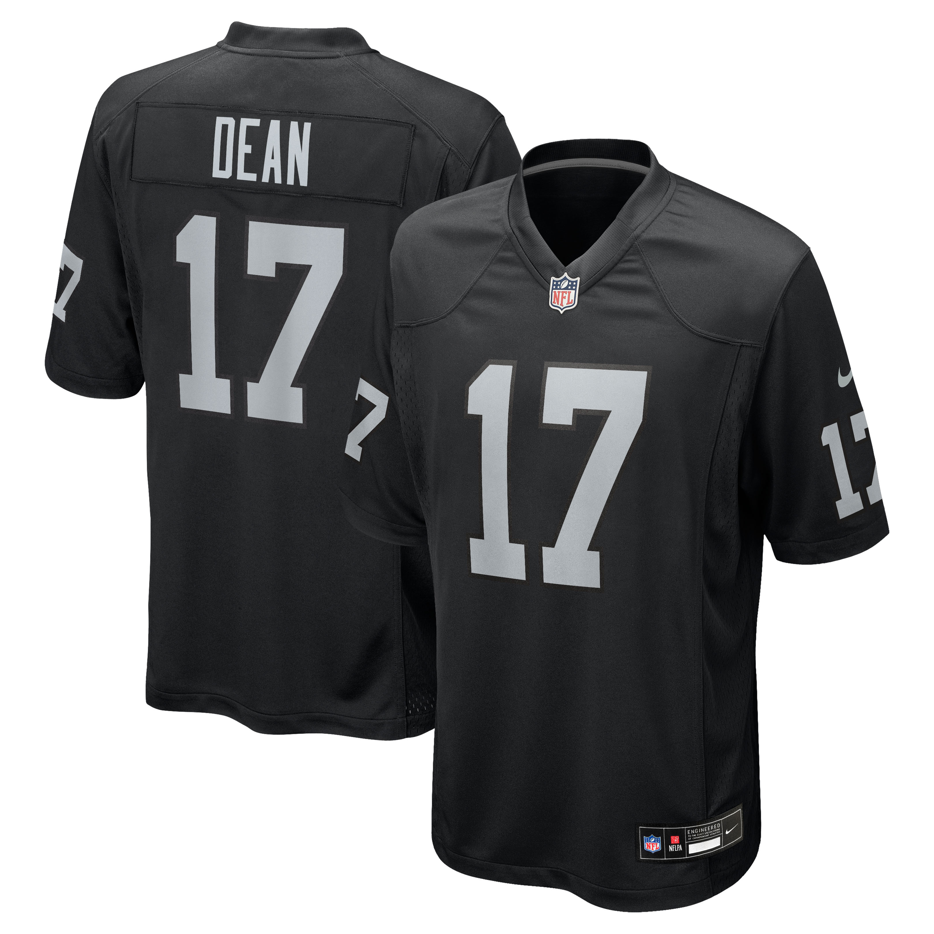 Men's Nike Nakobe Dean Black Las Vegas Raiders Team Game Jersey