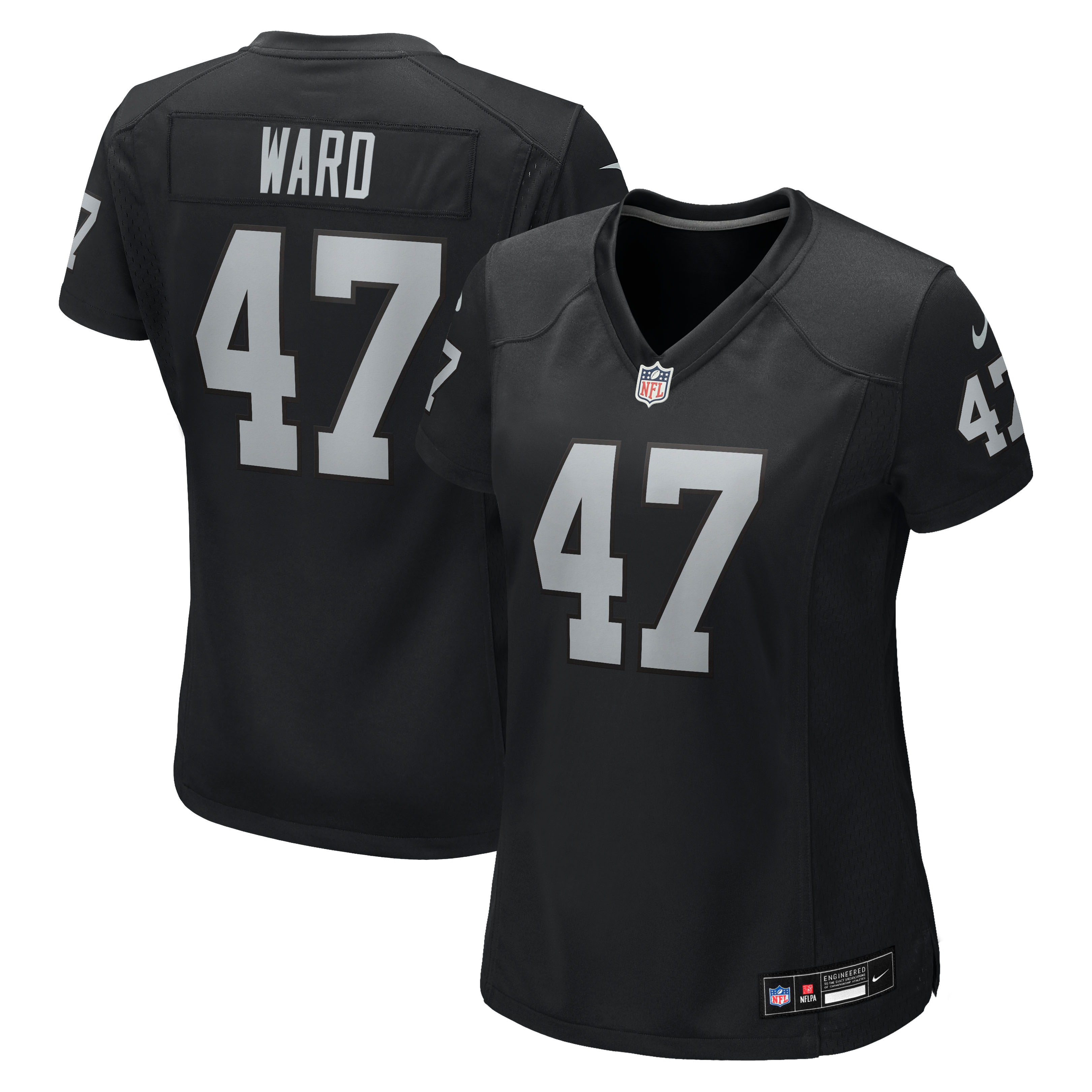 Women's Nike Alex Ward  Black Las Vegas Raiders Team Game Jersey