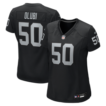 Women's Nike Segun Olubi  Black Las Vegas Raiders Team Game Jersey