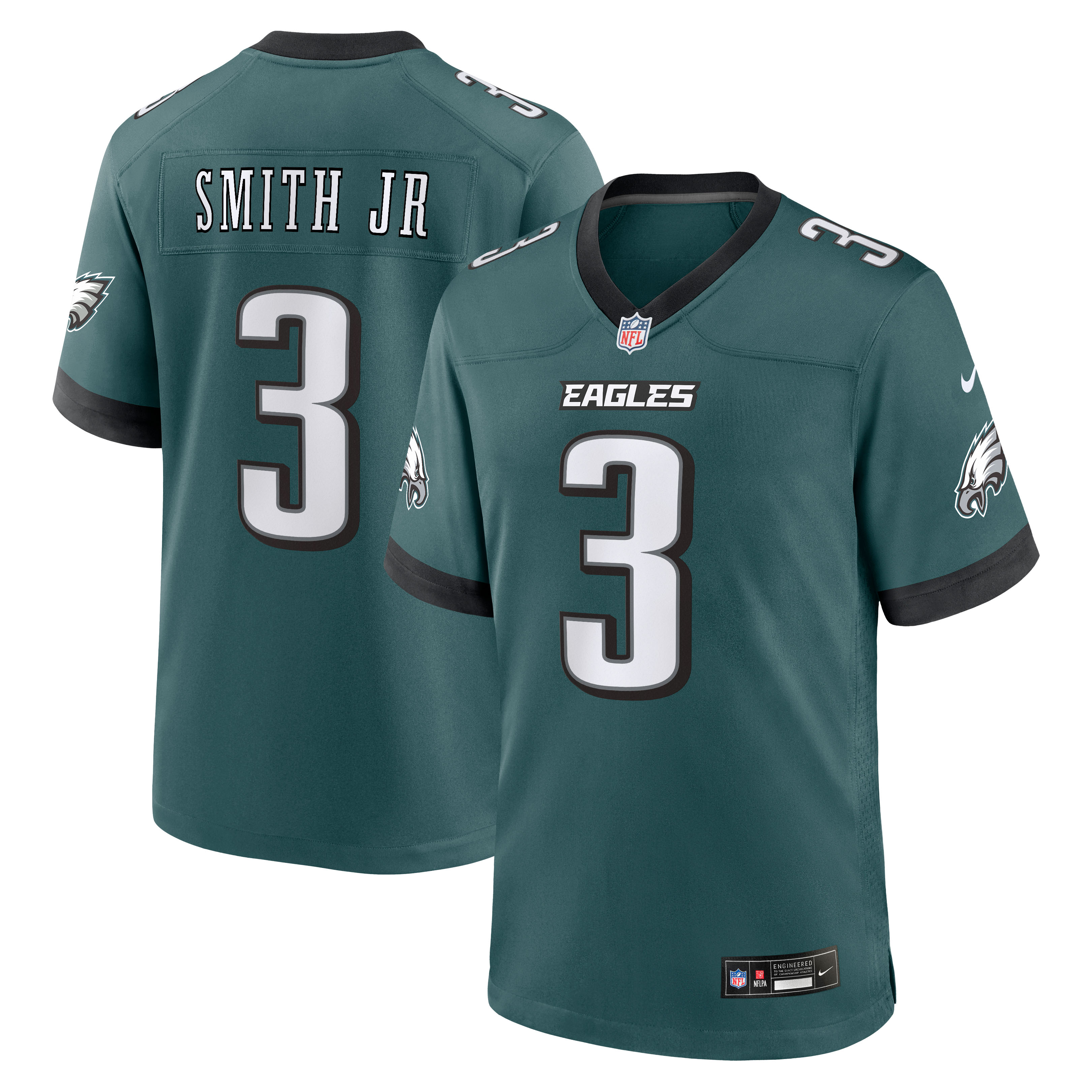 Men's Nike Nolan Smith Jr. Midnight Green Philadelphia Eagles Team Game Jersey