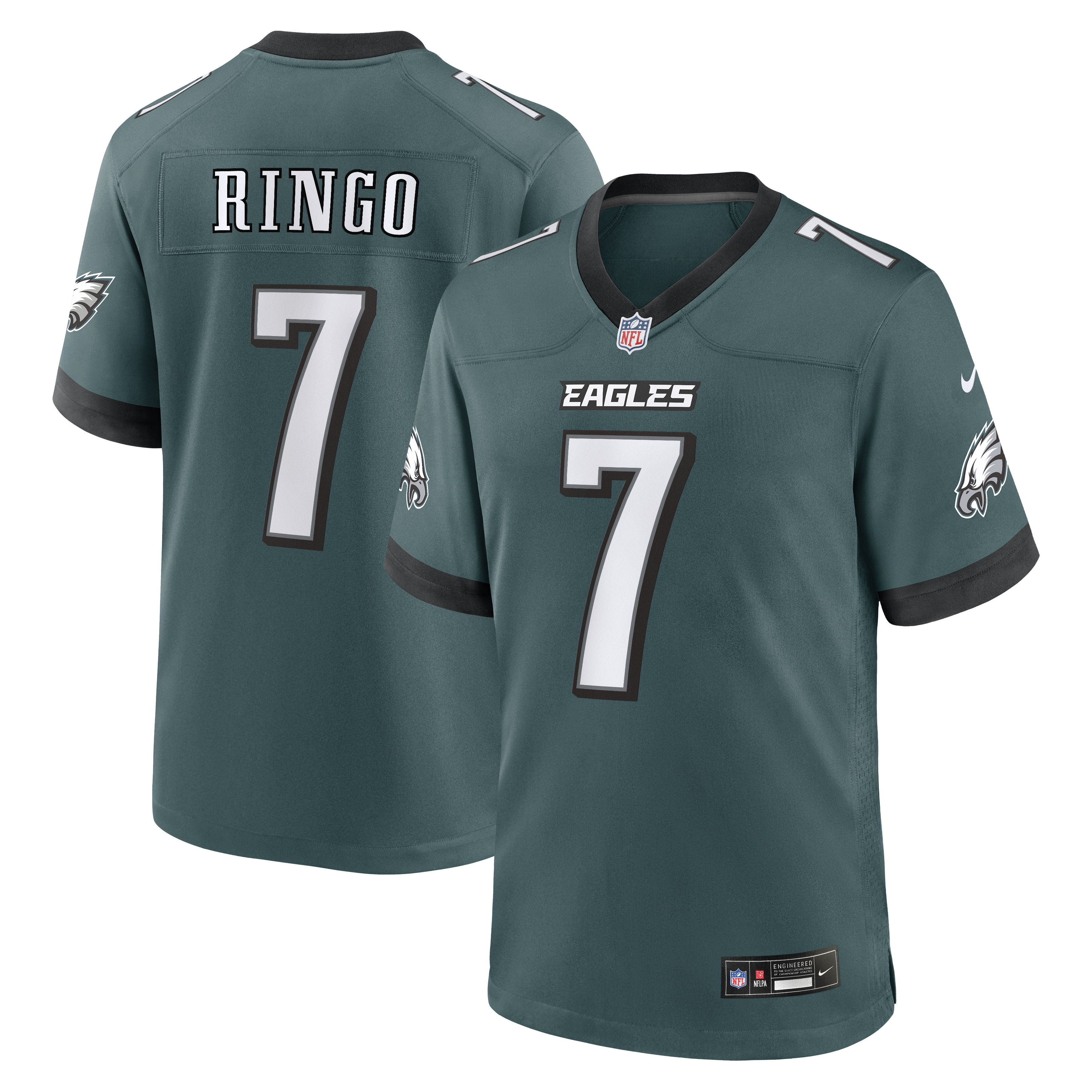 Men's Nike Kelee Ringo  Midnight Green Philadelphia Eagles Team Game Jersey