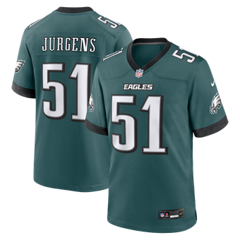 Men's Nike Cam Jurgens  Midnight Green Philadelphia Eagles Team Game Jersey