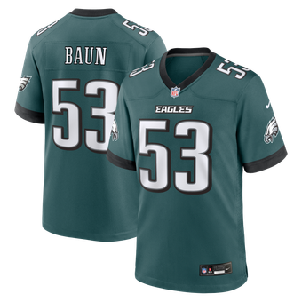 Men's Nike Zack Baun  Midnight Green Philadelphia Eagles Team Game Jersey