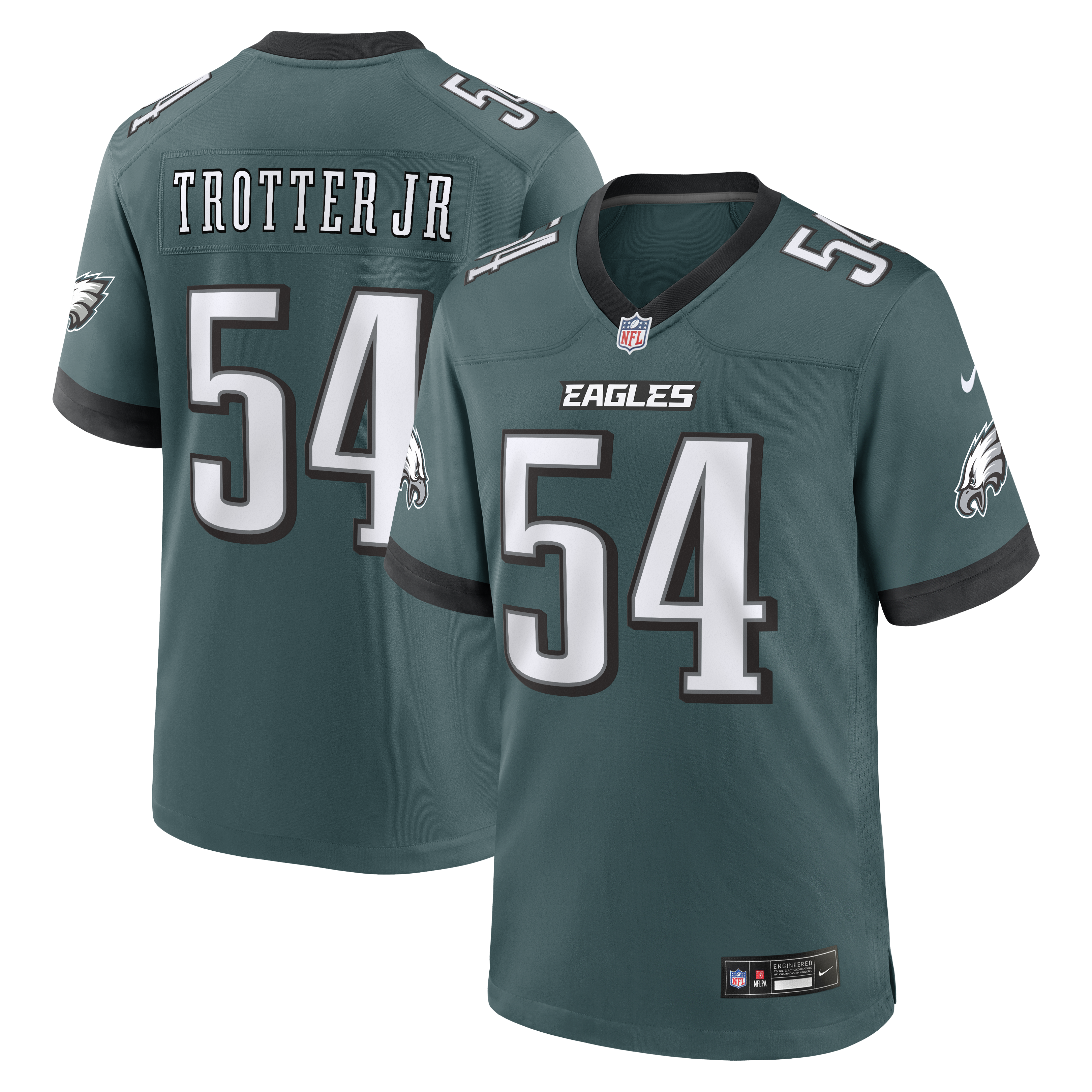 Men's Nike Jeremiah Trotter Jr. Midnight Green Philadelphia Eagles Team Game Jersey
