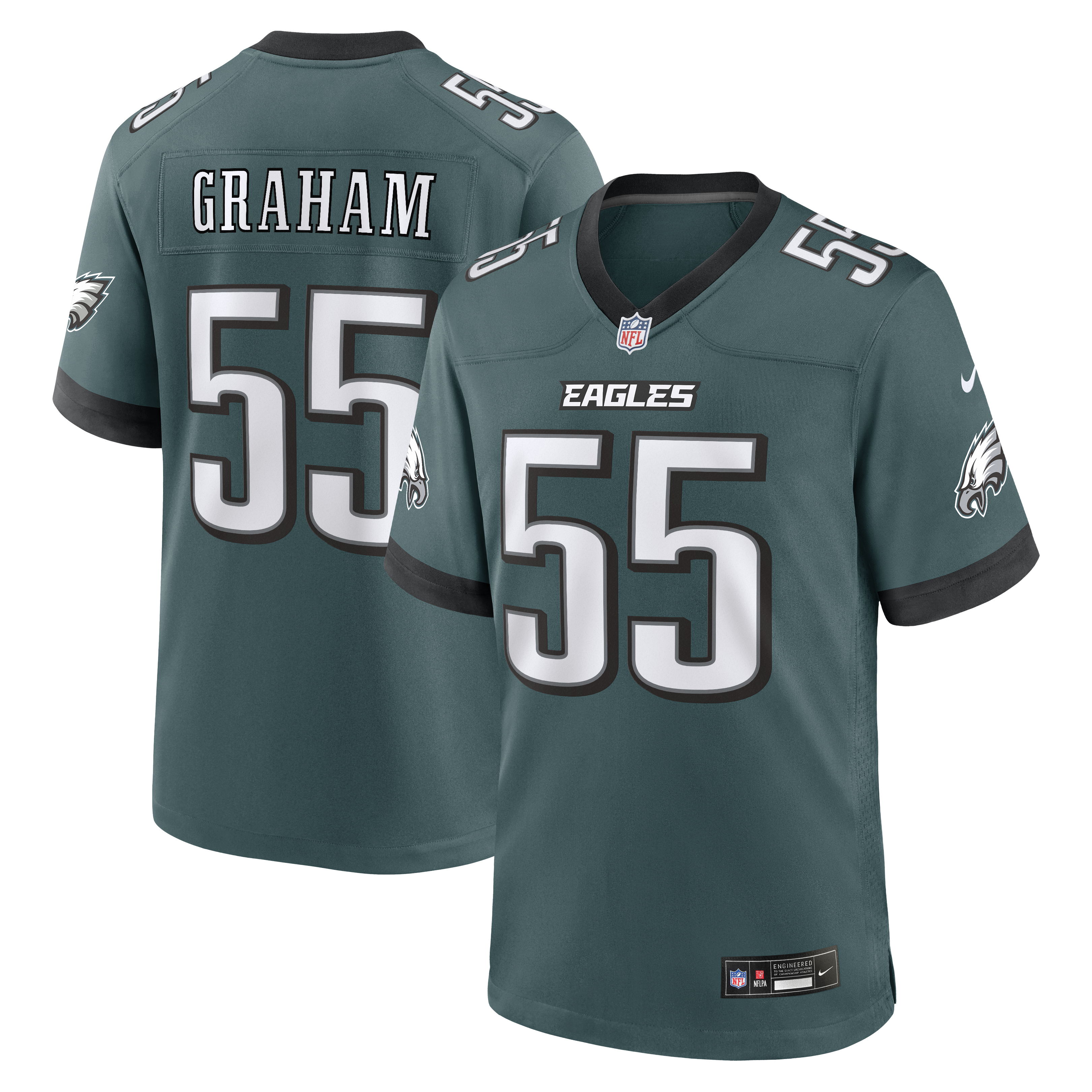 Men's Nike Brandon Graham Midnight Green Philadelphia Eagles Team Game Jersey