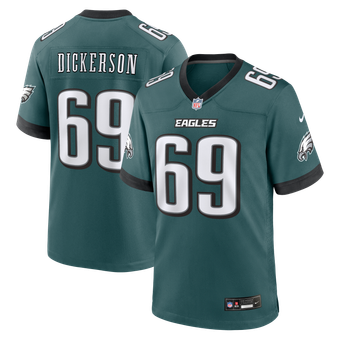 Men's Nike Landon Dickerson  Midnight Green Philadelphia Eagles Team Game Jersey