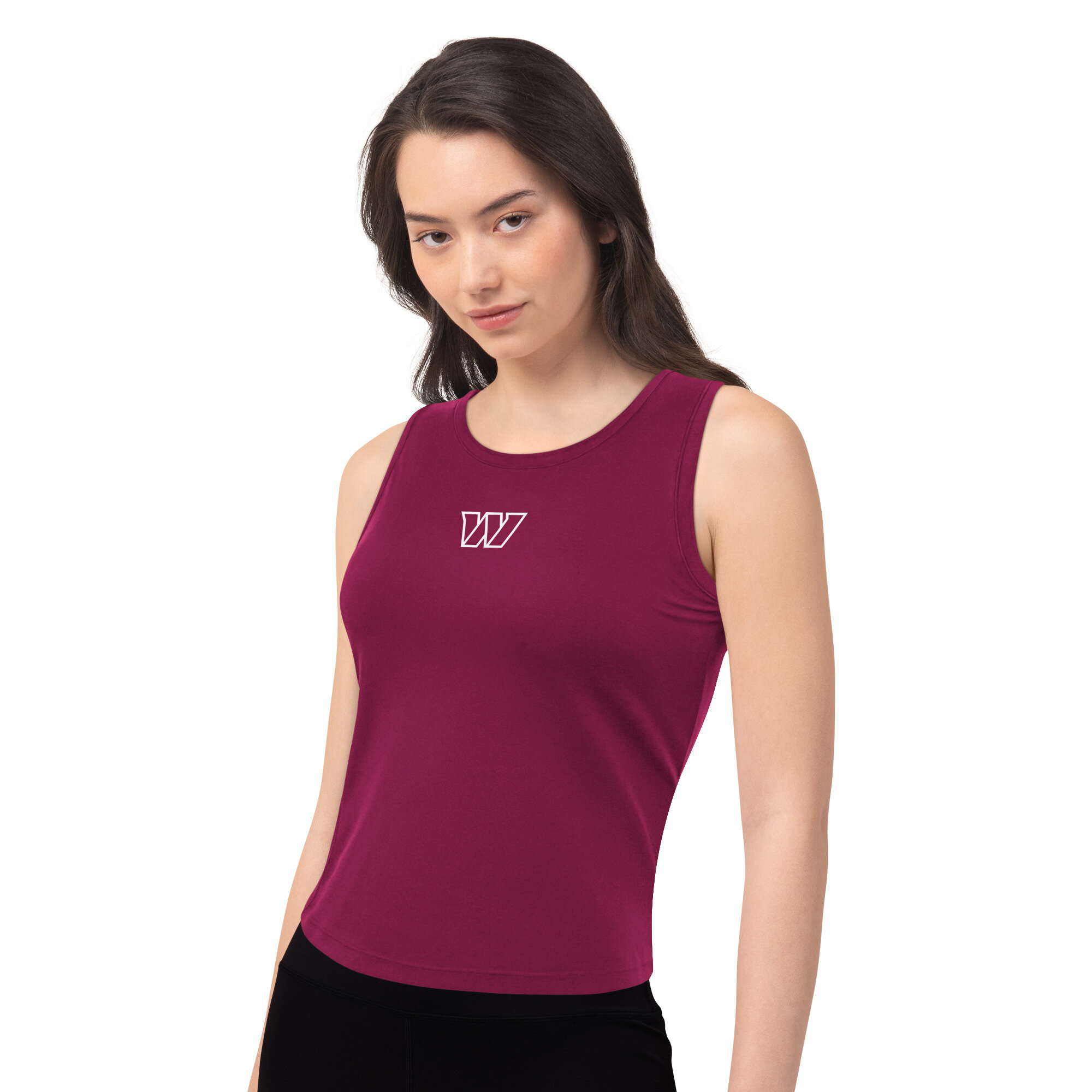 Women's  Starter  Burgundy Washington Commanders Athleisure Cropped Tank Top