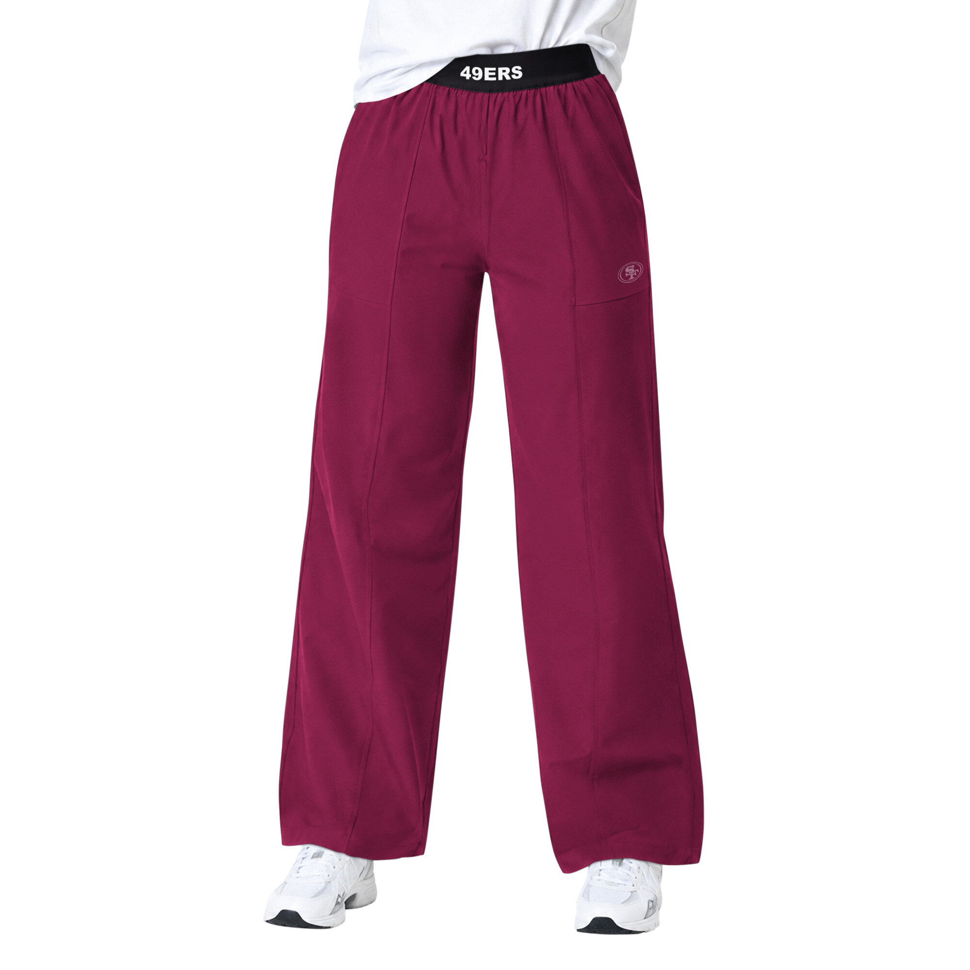 Women's Starter Maroon San Francisco 49ers Athleisure Wide-Leg Trousers