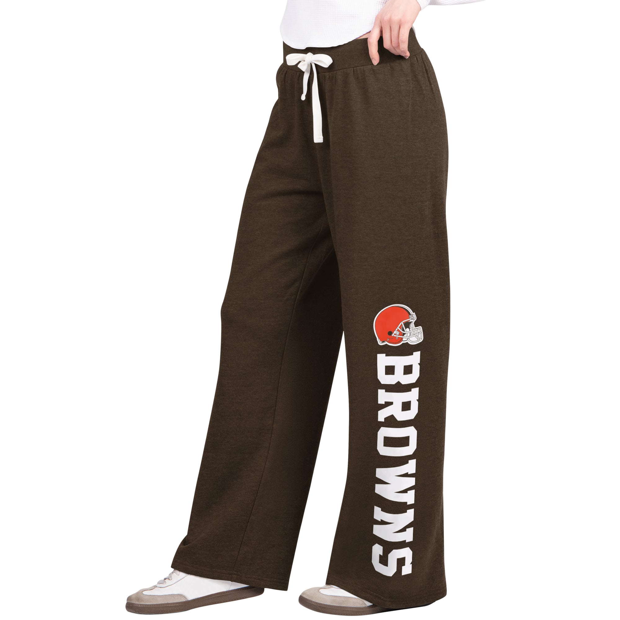 Women’s Starter Brown Cleveland Browns Field Wide Leg Sweatpants Women’s Starter Brown Cleveland Browns Field Wide Leg Sweatpants
