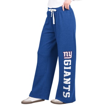 Women's  Starter  Royal New York Giants Field Wide Leg Sweatpants