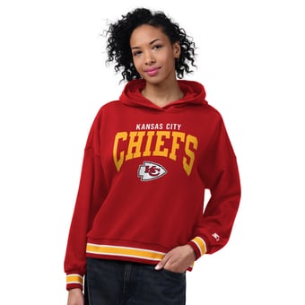 Women's Starter Red Kansas City Chiefs Home Plate Hoodie