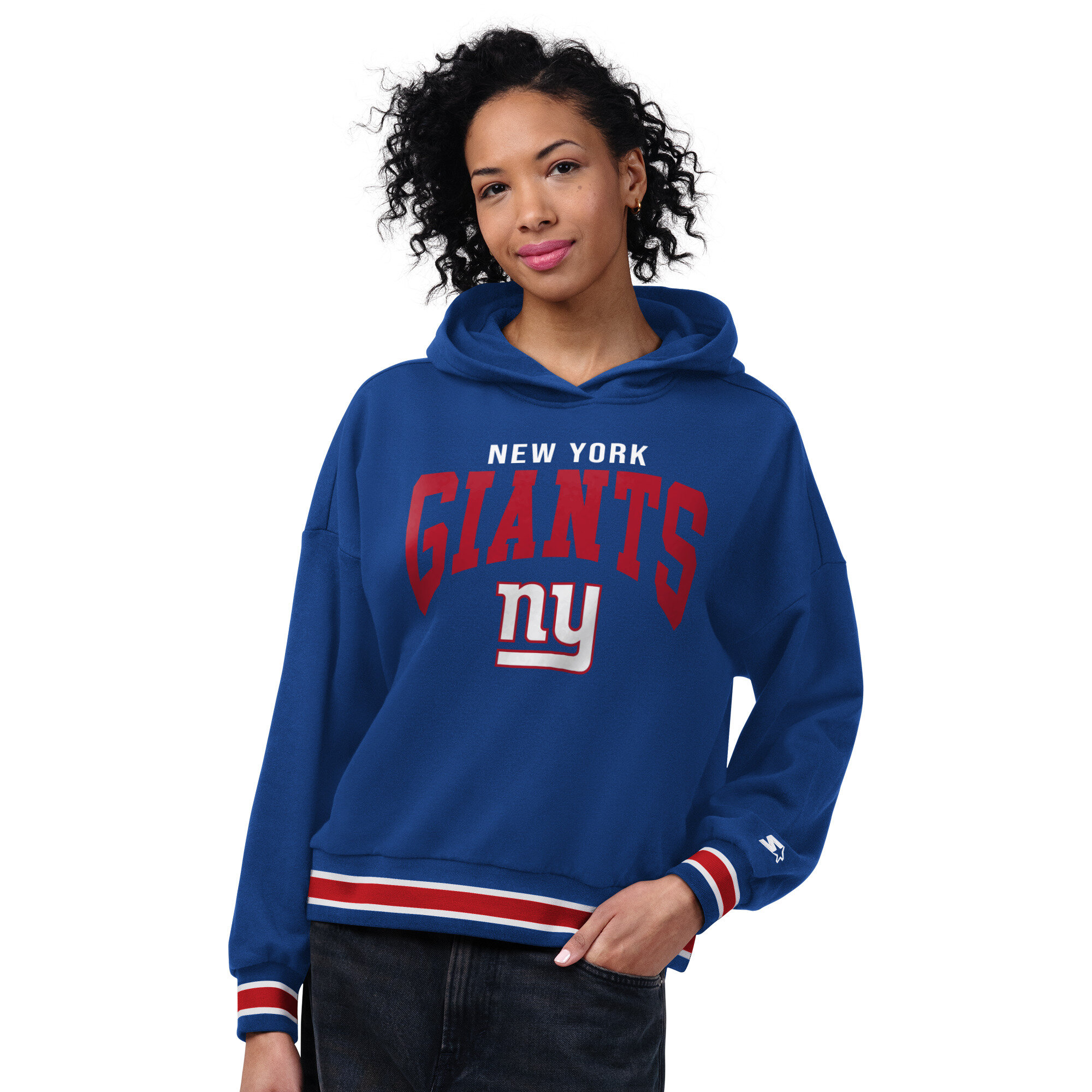 Starter Women's Royal New York Giants Home Plate Hoodie - Royal