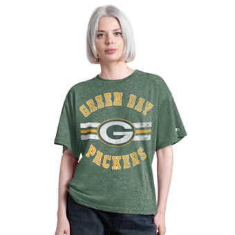 Women's Starter  Green Green Bay Packers Jump Shot Boyfriend Tri-Blend T-Shirt