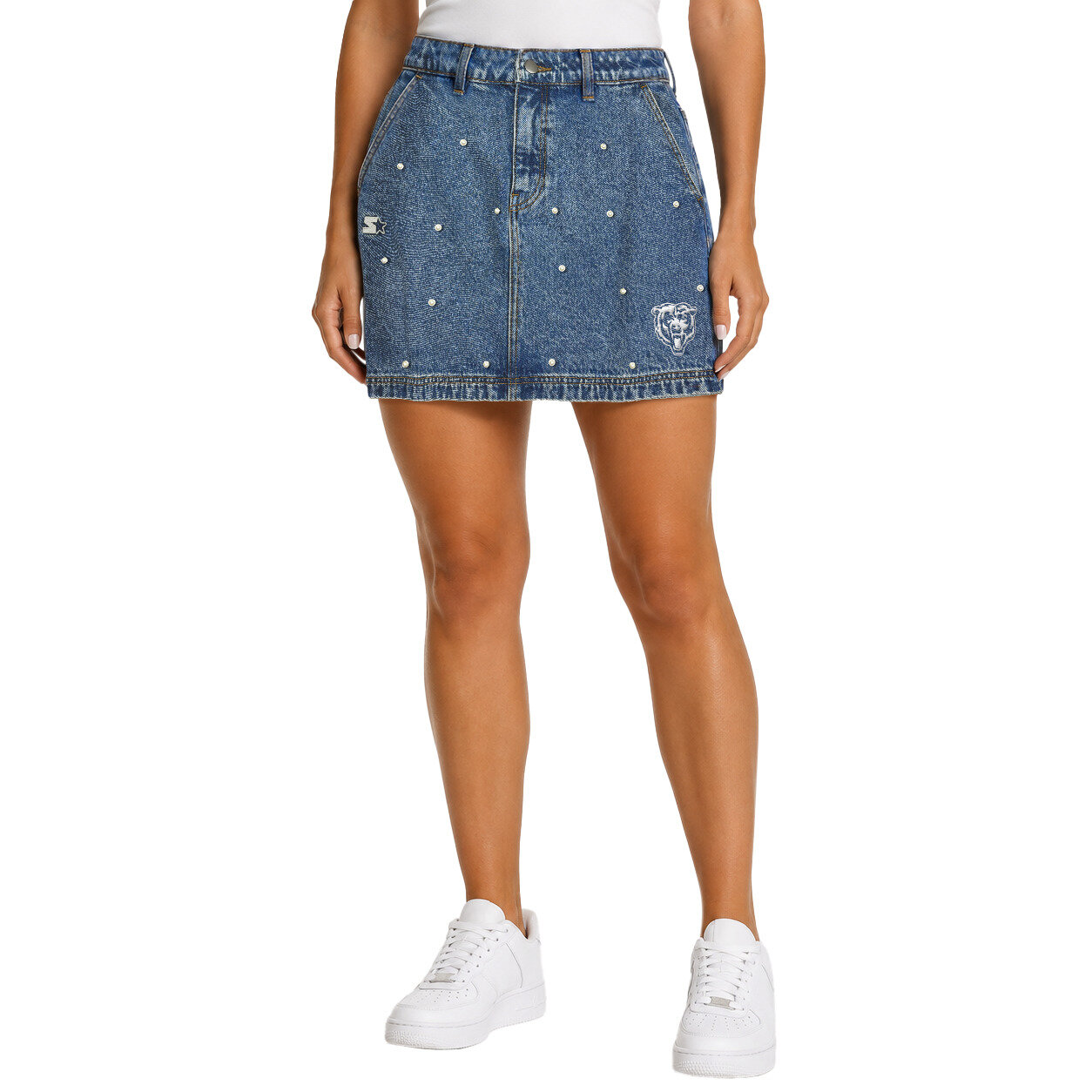Women's Starter Denim Chicago Bears Pearl Icon Skirt