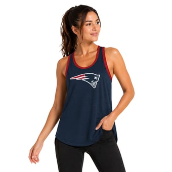 Women's G-III 4Her by Carl Banks Navy New England Patriots Tater II Racerback Tank Top