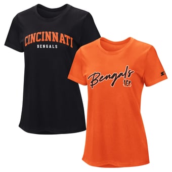 Women's Starter Black/Orange Cincinnati Bengals T-Shirt Combo Pack