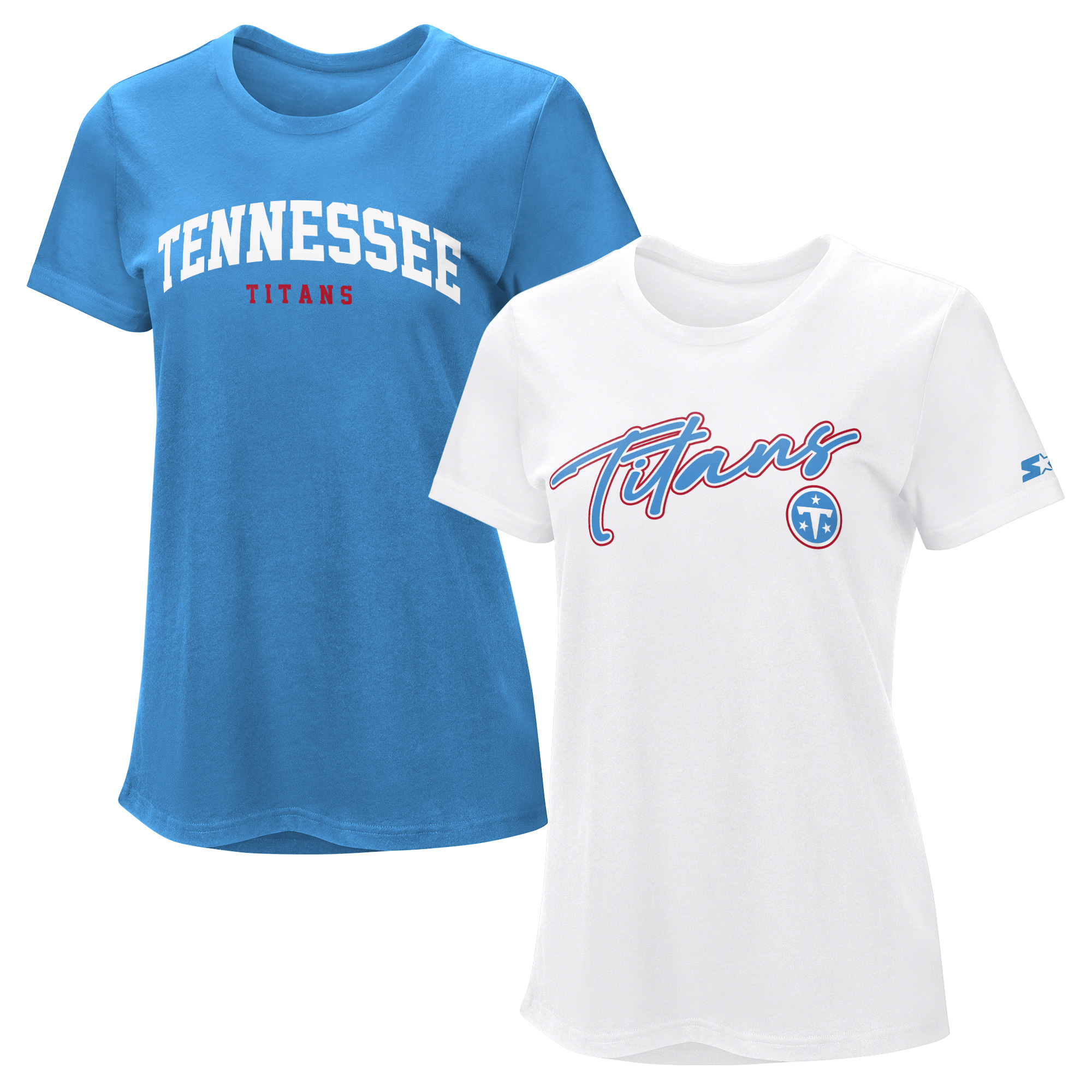 Women's Starter  Light Blue/White Tennessee Titans T-Shirt Combo Pack