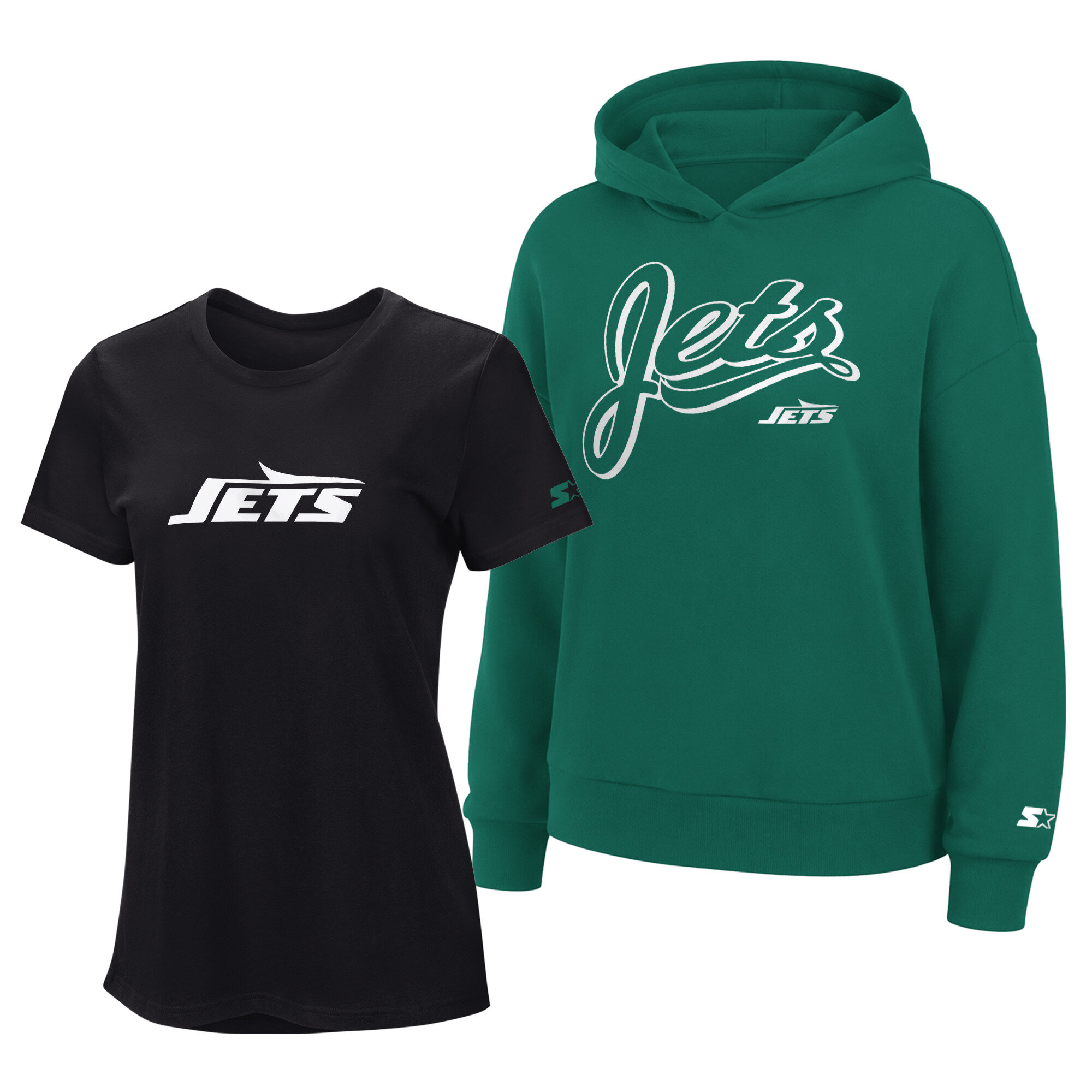 Starter Women's Black/Green New York Jets Hoodie and T-Shirt Combo Pack - Black, Green