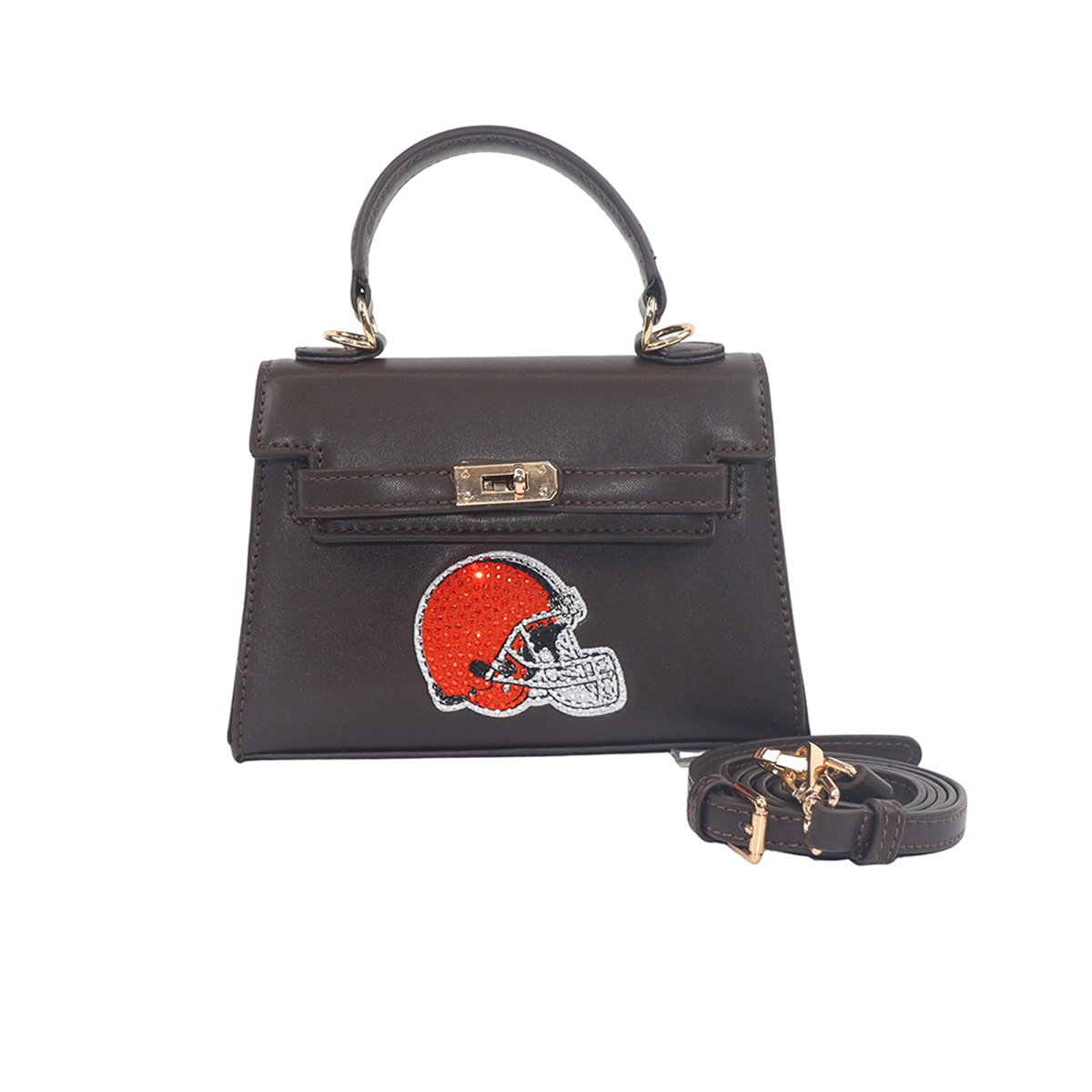 FABGATING by Cuce Cleveland Browns Team Color Vegan Leather Mini Purse