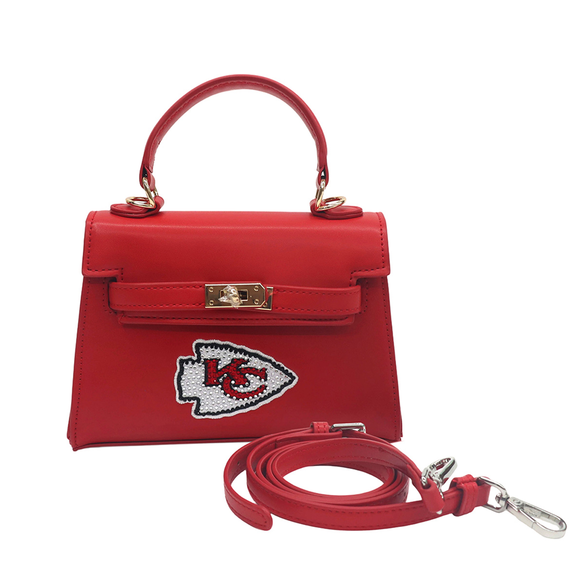 FABGATING by Cuce Kansas City Chiefs Team Color Vegan Leather Mini Purse
