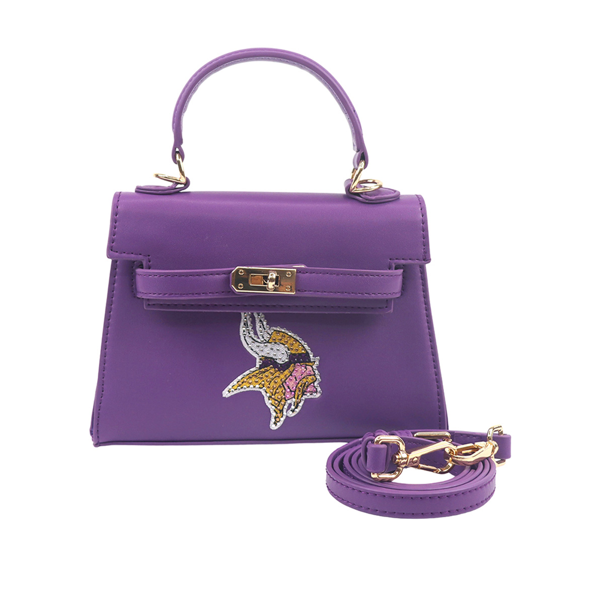 FABGATING by Cuce Minnesota Vikings Team Color Vegan Leather Mini Purse
