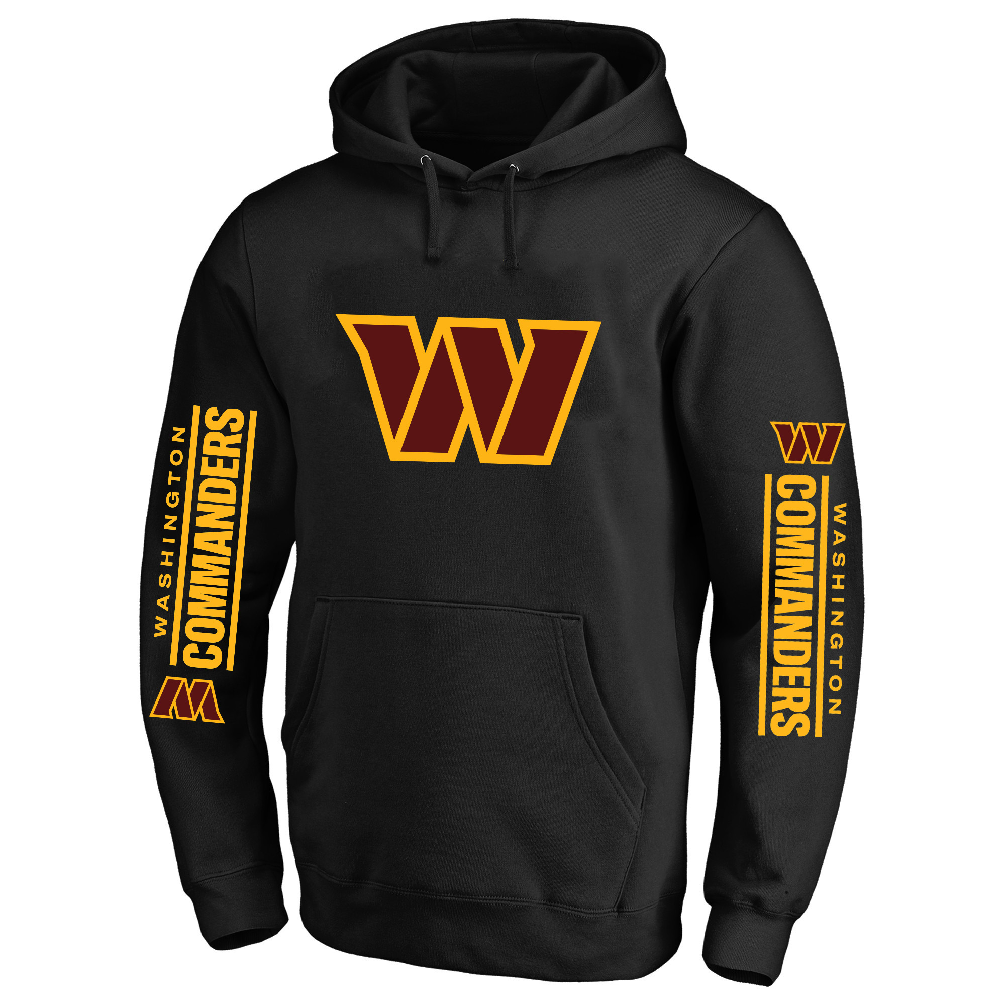 Men's Fanatics Black Washington Commanders Big & Tall 3-Hit Pullover Hoodie