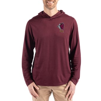 Men's Cutter & Buck Maroon Virginia Tech Hokies Coastline Recycled Double-Peached Hooded Pullover