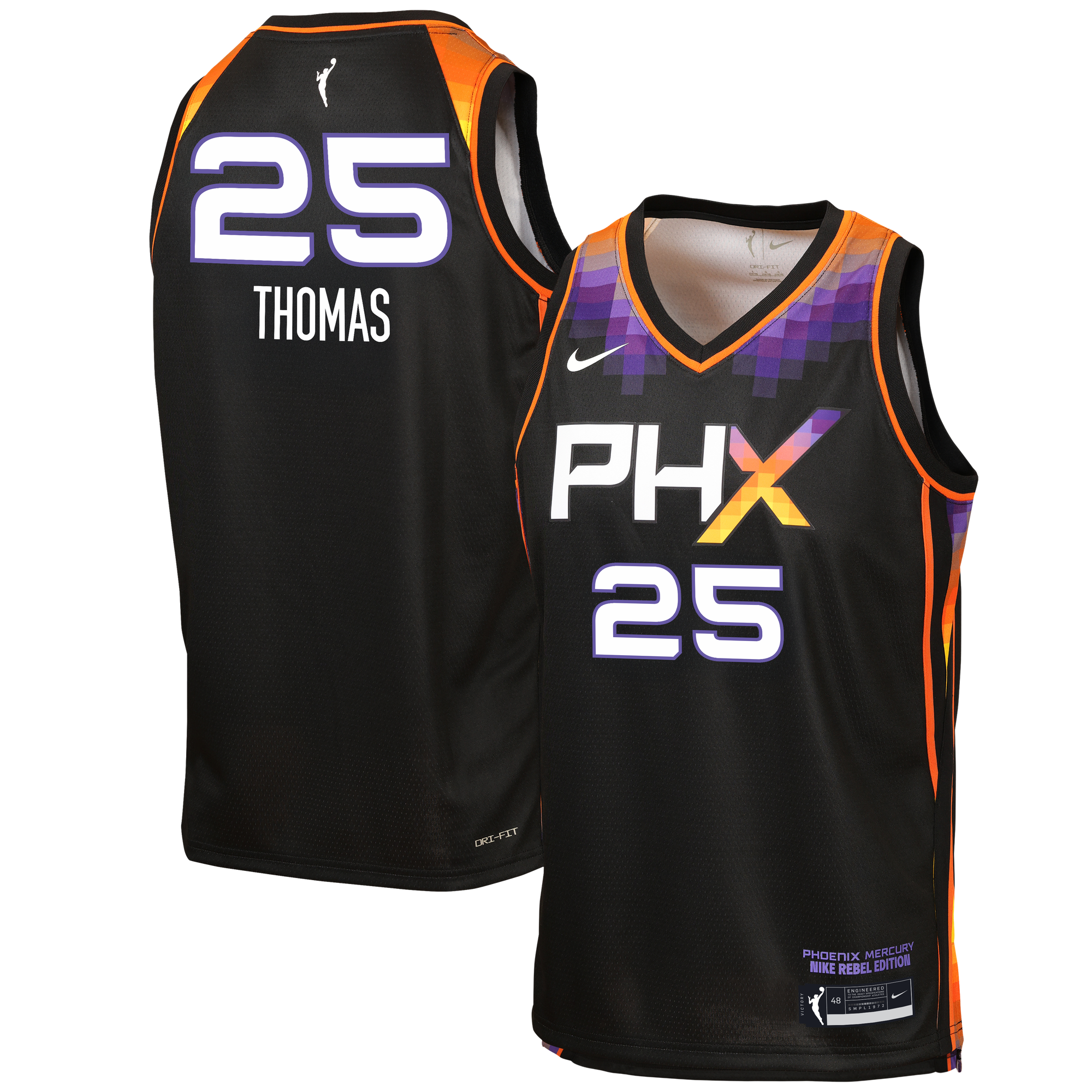 Youth Nike Alyssa Thomas Black Phoenix Mercury Victory Jersey - Rebel Edition