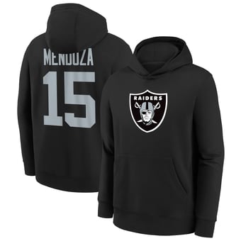 Youth Nike Fernando Mendoza Black Las Vegas Raiders Player Name & Number Club Fleece Hoodie