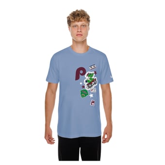 Men's New Era Light Blue Philadelphia Phillies City Patch T-Shirt