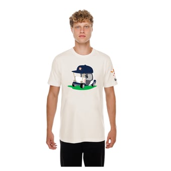 Men's New Era  Natural Houston Astros Golf Mascot T-Shirt