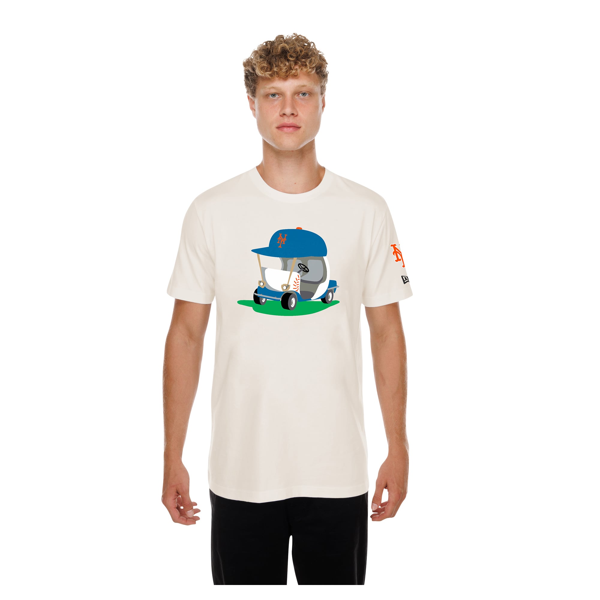 Men's New Era  Natural New York Mets Golf Mascot T-Shirt